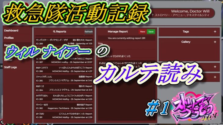 【ストリーマーグラセフ】救急隊活動記録：ウィル ナイアーのカルテ読みPart1【作業用BGM】