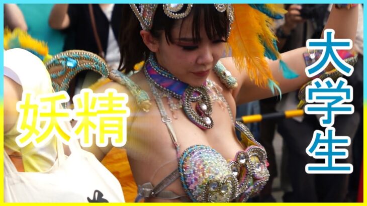 4K 美少女 女子大生 サンバ ウニアン 大学生 民家園通り 2022 Japanese Samba