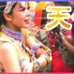 4K 美少女 大学生 サンバ 美人 かわいい ウニアン 美しいダンス 元気が出る動画 としま七夕まつり Japanese Student  Samba 豊島中央通り商店街 2022