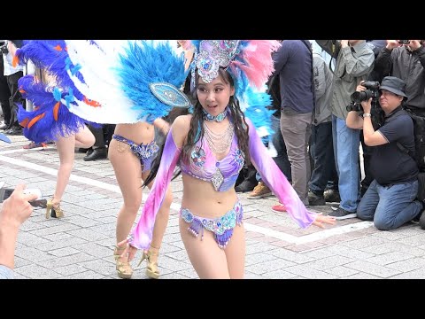 🌠 青白羽根のダンサー 🌠 ウニアン・ドス・アマドーリス 静岡 サンバ パレード【dance motion & beautiful costume of Samba】①