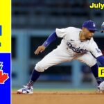 Blue Jays vs. Dodgers FULL GAME  July 25, 2023 – MLB Highlights | MLB Season 2023