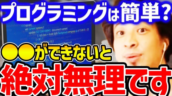 【ひろゆき】プログラマーってこういう仕事です！プログラミングの難しさを語るひろゆき【切り抜き/論破/プログラミング/仕事】