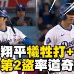 大谷翔平犧牲打+盜壘！加碼本季第2盜率道奇止敗 @newsebc